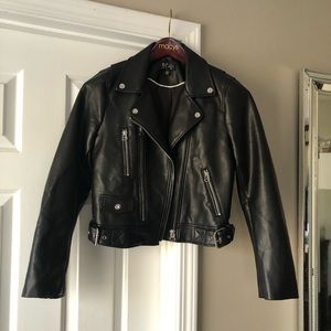 Zara leather biker jacket